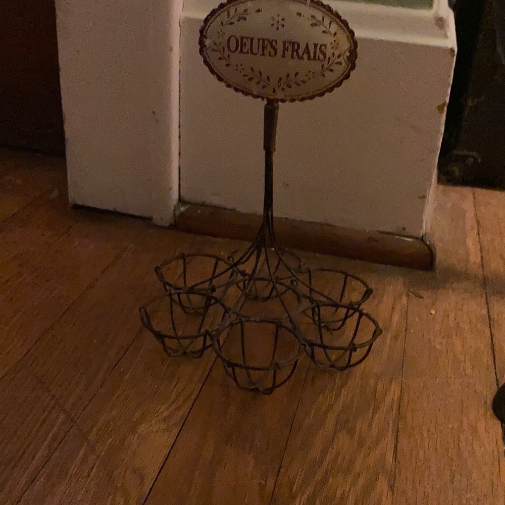 Decorative French egg holder
